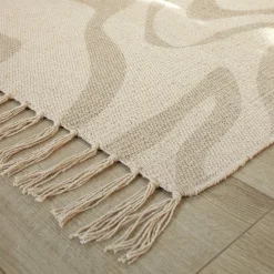 Tapijt|Kinderdecoratie<Blancheporte Bedrukt tapijt Evald van zuiver katoen naturel