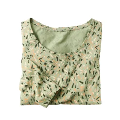 T-Shirt En Topje<Blancheporte Bedrukt T-shirt met lange mouwen in biokatoen(**) groen