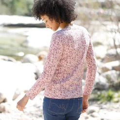 T-Shirt En Topje<Blancheporte Bedrukt T-shirt met lange mouwen in biokatoen(**) roze