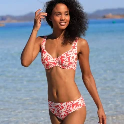 Badmode|Badmode<Blancheporte Bedrukte bikinislip in midimodel Linao grenadine / ecru