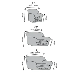 Zitbankhoes<Blancheporte Bedrukte en gewafelde bi-rekbare hoes voor fauteuil en zitbank beige