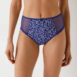 Slip En Shorty<Confidence Lingerie Bedrukte maxislip in katoenkant Tropea - set van 4 parma + marine