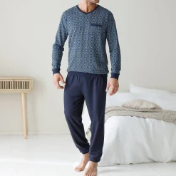 Pyjama En Kamerjas<Blancheporte Bedrukte pyjama marine / blauw