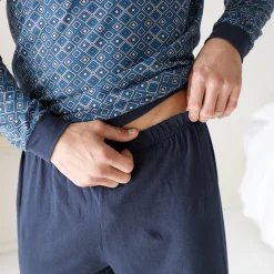 Pyjama En Kamerjas<Blancheporte Bedrukte pyjama marine / blauw