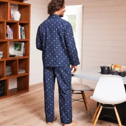 Pyjama En Kamerjas<Blancheporte Bedrukte pyjama in popeline van polyester/katoen marine