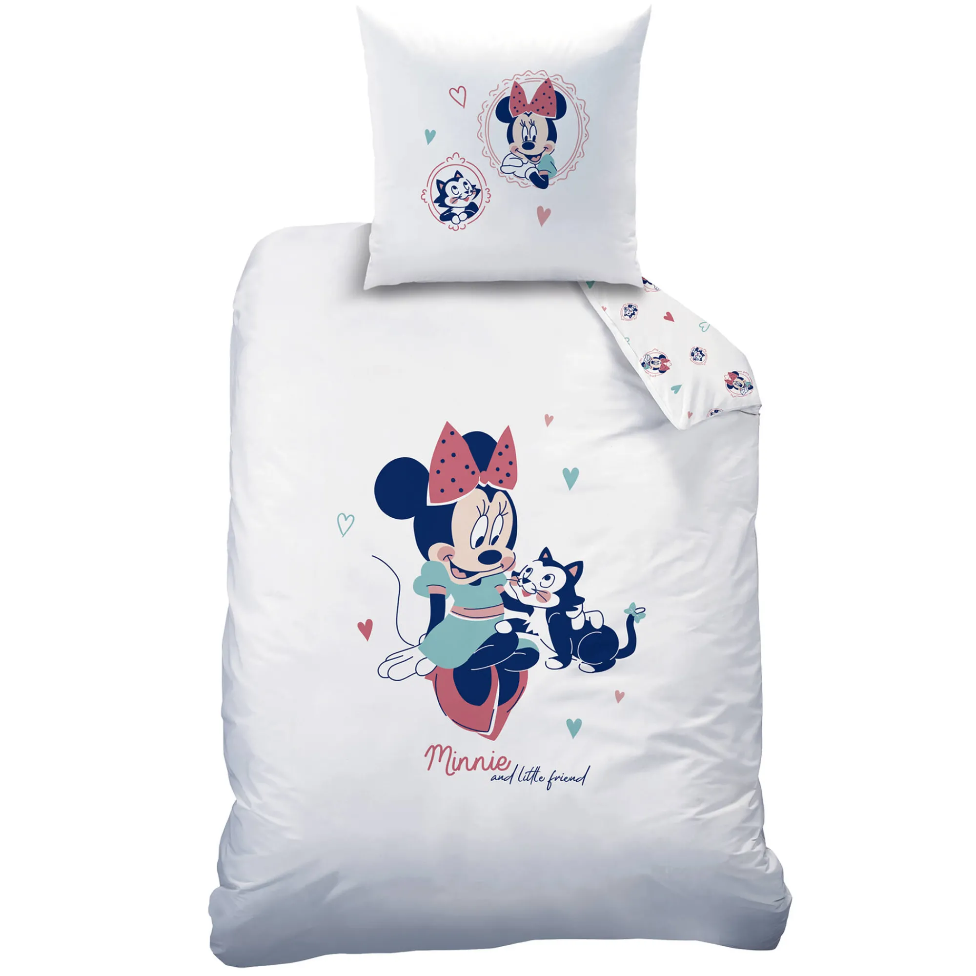 Bedlinnenset Kids|Delige Bedlinnenset<Minnie Bedset ® - katoen wit