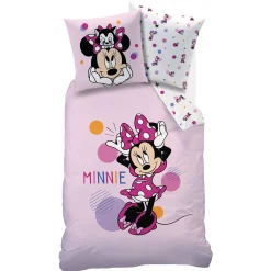 Bedlinnenset Kids|Delige Bedlinnenset<Minnie Bedset ® - katoen roze