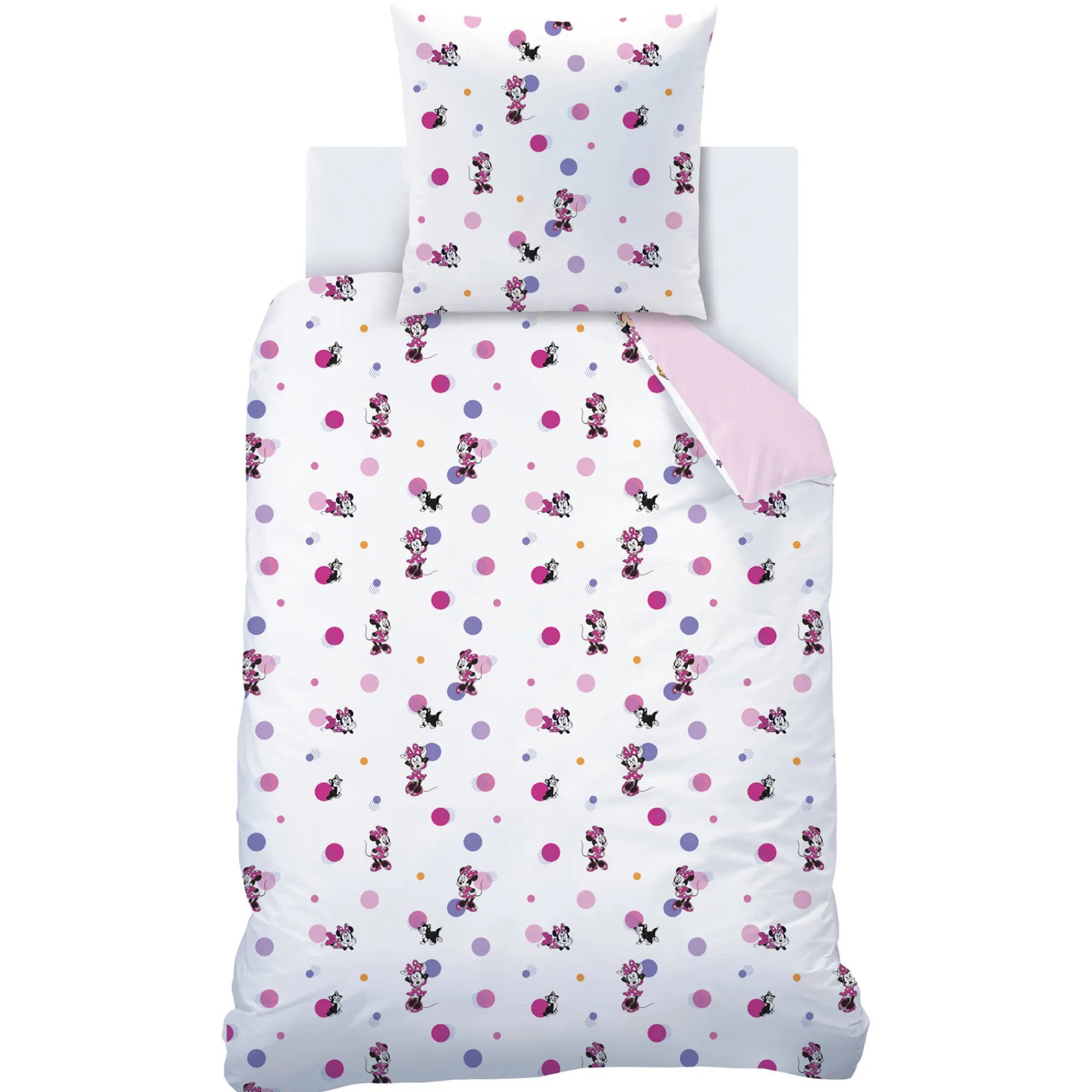 Bedlinnenset Kids|Delige Bedlinnenset<Minnie Bedset ® - katoen roze