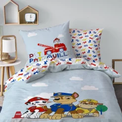 Bedlinnenset Kids|Delige Bedlinnenset<Patpatrouille Bedset Paw Patrol® - katoen blauw