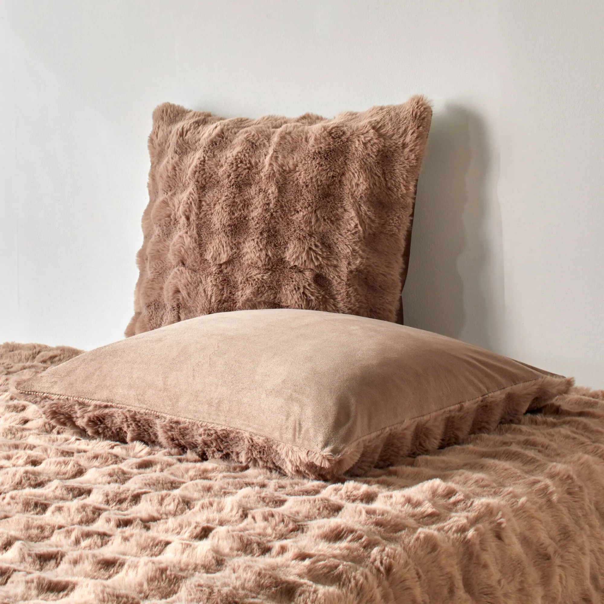 Deken En Bedsprei|Deken, Boutis En Bedsprei<Blancheporte Bedsprei en kussensloop, bontaspect grijsbeige