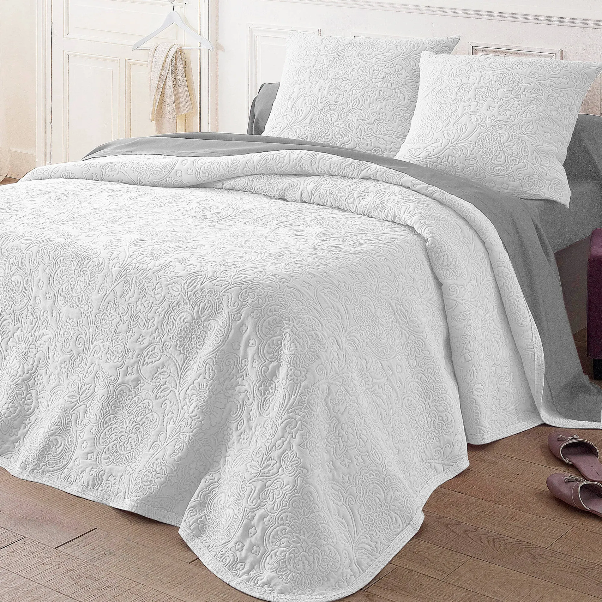 Deken En Bedsprei|Deken, Boutis En Bedsprei<Blancheporte Bedsprei in boutisstijl Mélissa wit