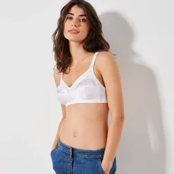 Beha<Triumph Beha Claudette zonder beugels - 1 + 1 GRATIS (1) wit