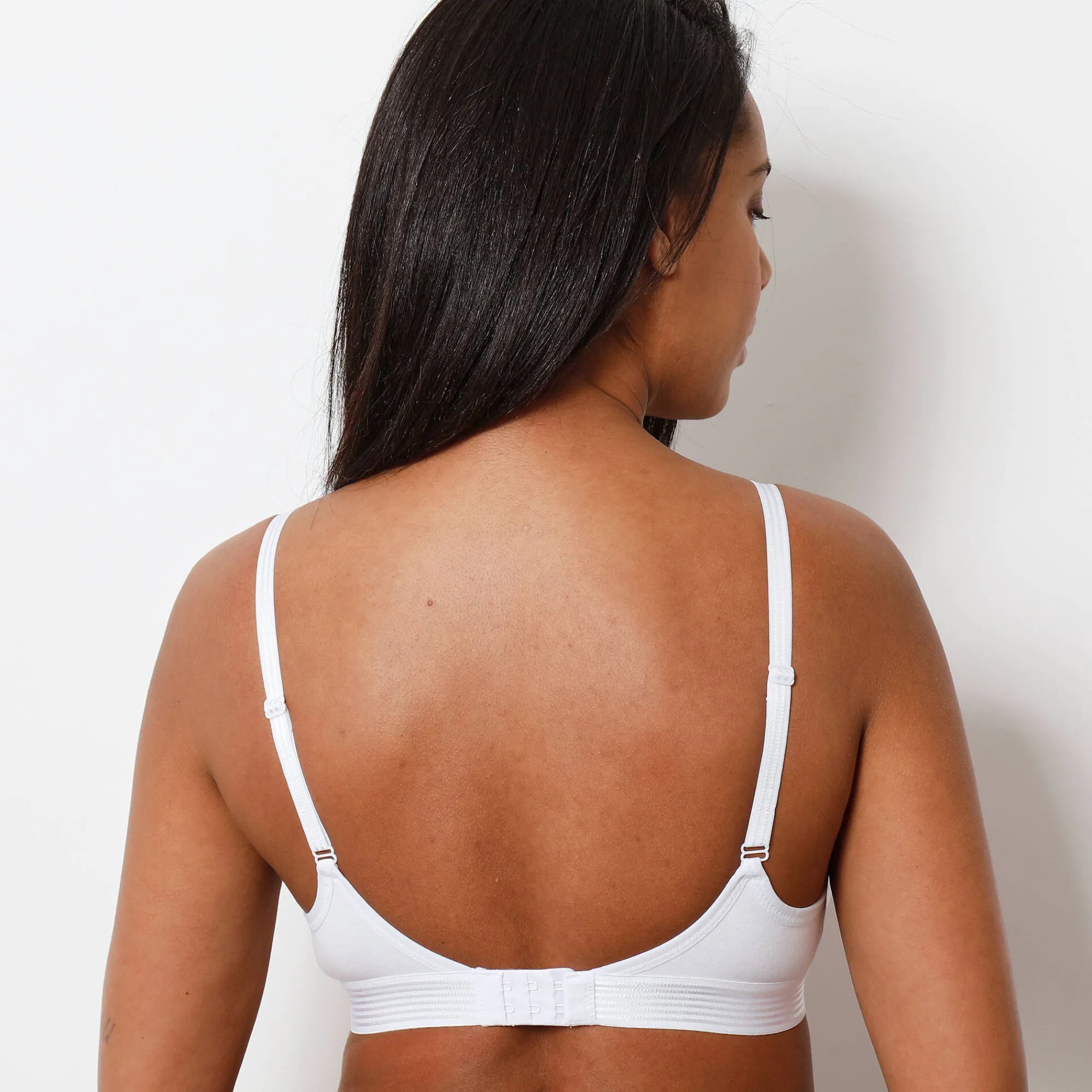 Beha<Blancheporte Beha in katoen met gekruist decolleté - zonder beugels wit