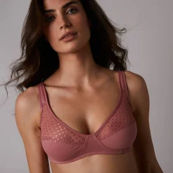 Beha<Confidence Lingerie Beha in omhullend model Tropea, zonder beugels - set van 2 grenadine + zwart
