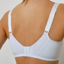 Beha<Blancheporte Beha in stretchkatoen met voorgevormde cups - zonder beugels wit