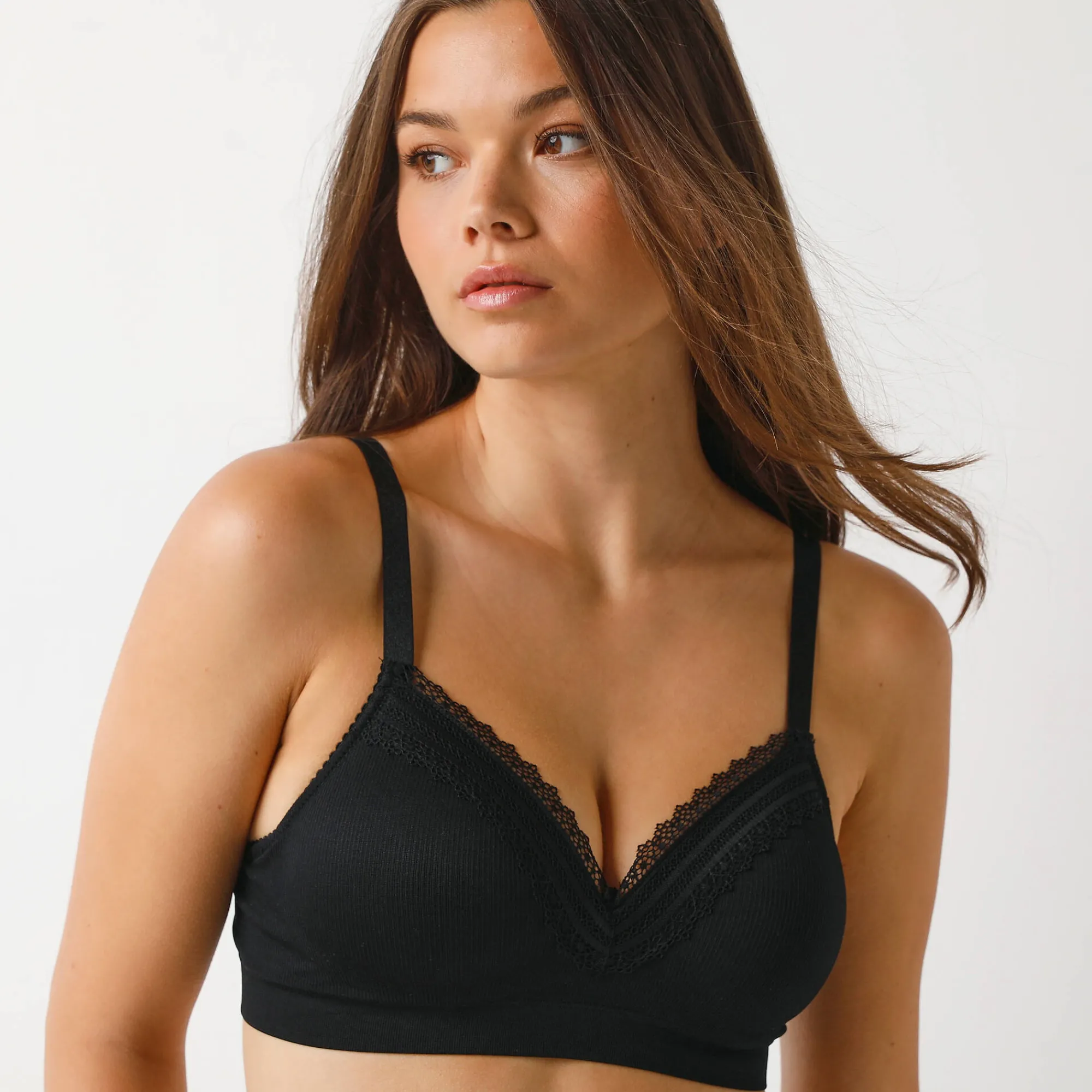 Beha<Sans Complexe Beha in topjesmodel van stretchtricot Agathe - zonder beugels zwart