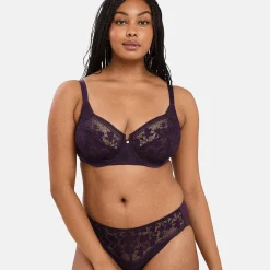 Beha<Sans Complexe Beha met kant Suzie - met beugels paars