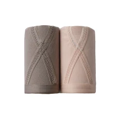 Beha<Blancheporte Beha met kruislinten zonder beugels - set van 2 poeder + taupe
