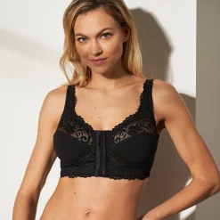 Beha<Blancheporte Beha met sluiting vooraan - zonder beugels zwart
