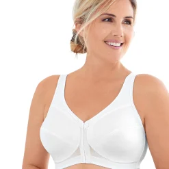 Beha<Glamorise Beha met sluiting vooraan en speciaal rugpand MagicLift wit