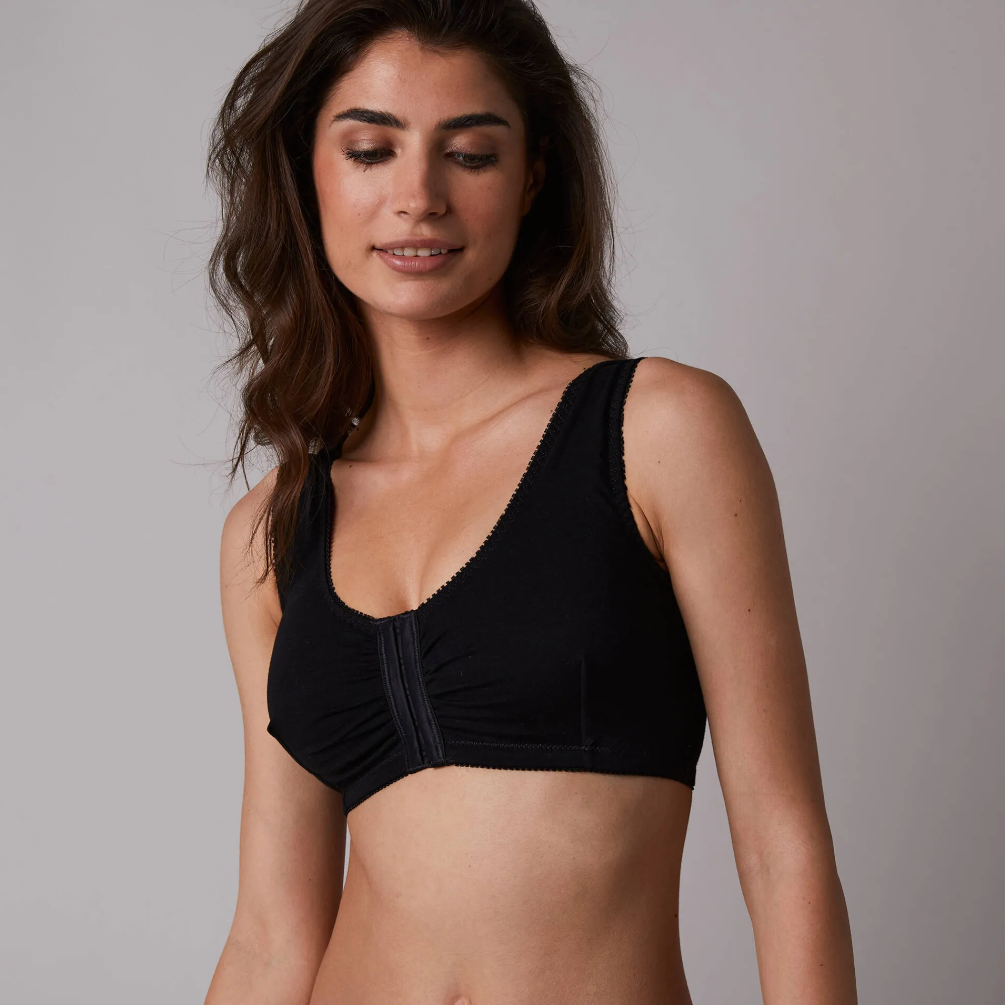 Beha<Blancheporte Beha zonder beugels met sluiting vooraan - set van 2 zwart