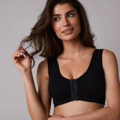 Beha<Blancheporte Beha zonder beugels met sluiting vooraan - set van 2 zwart