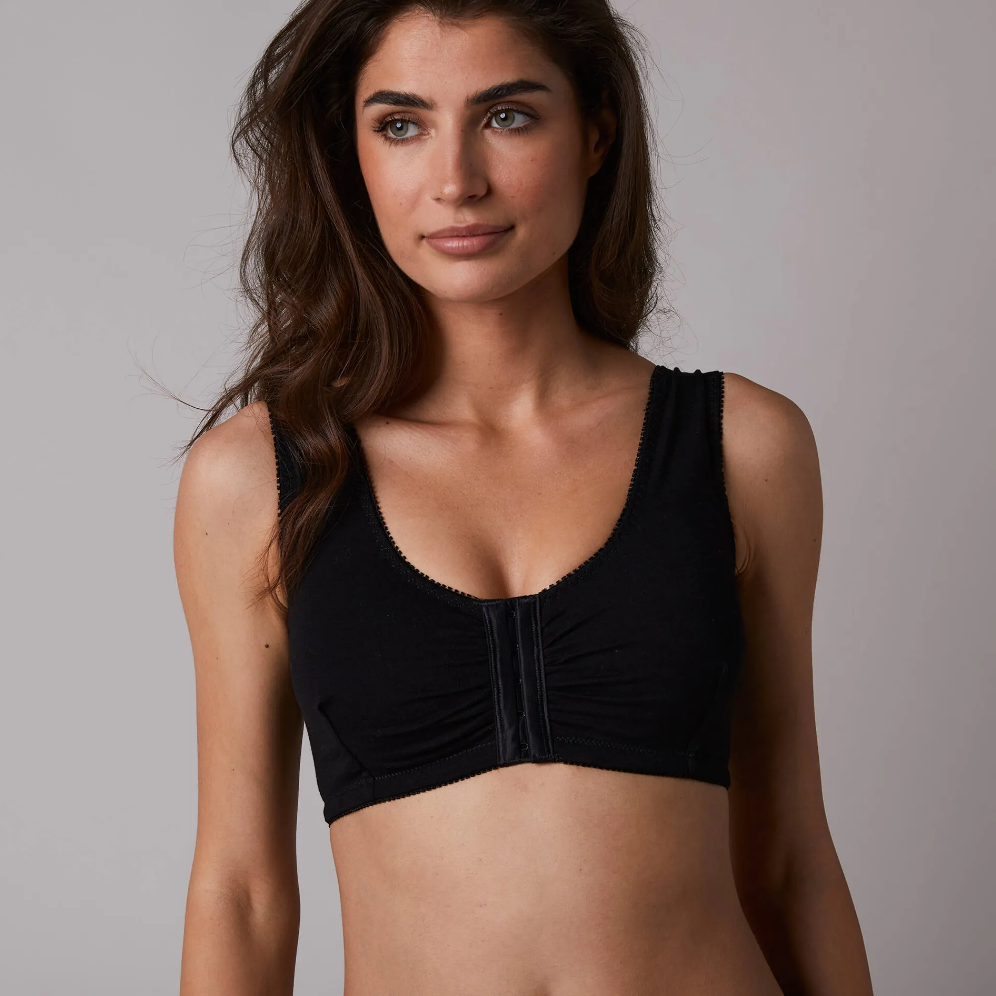 Beha<Blancheporte Beha zonder beugels met sluiting vooraan - set van 2 zwart