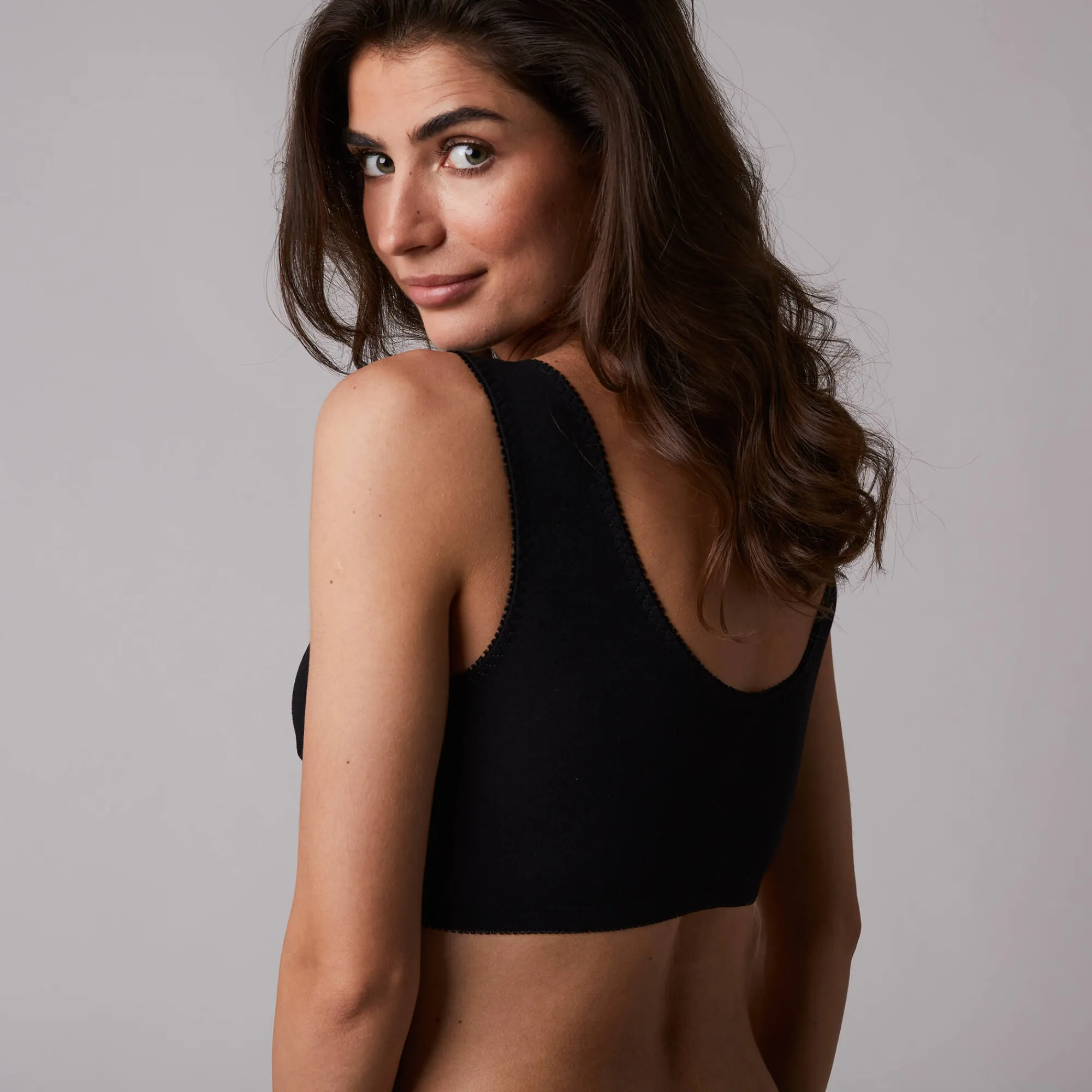 Beha<Blancheporte Beha zonder beugels met sluiting vooraan - set van 2 zwart
