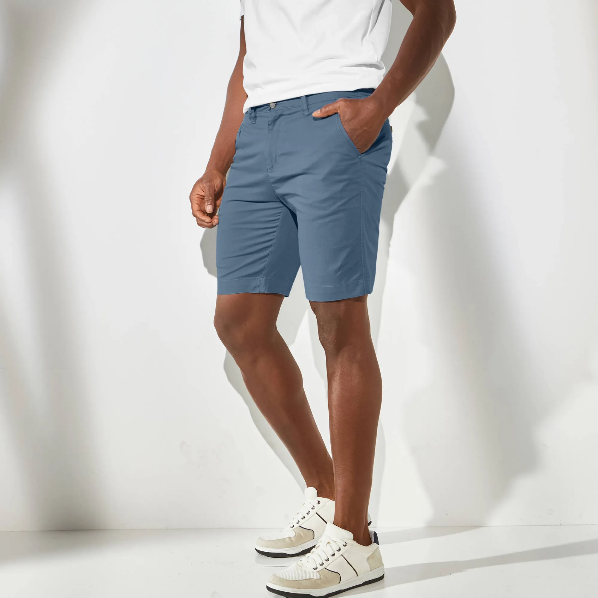 Short En Bermuda<Blancheporte Bermuda chino ceinture arrondie sous le ventre grijsblauw