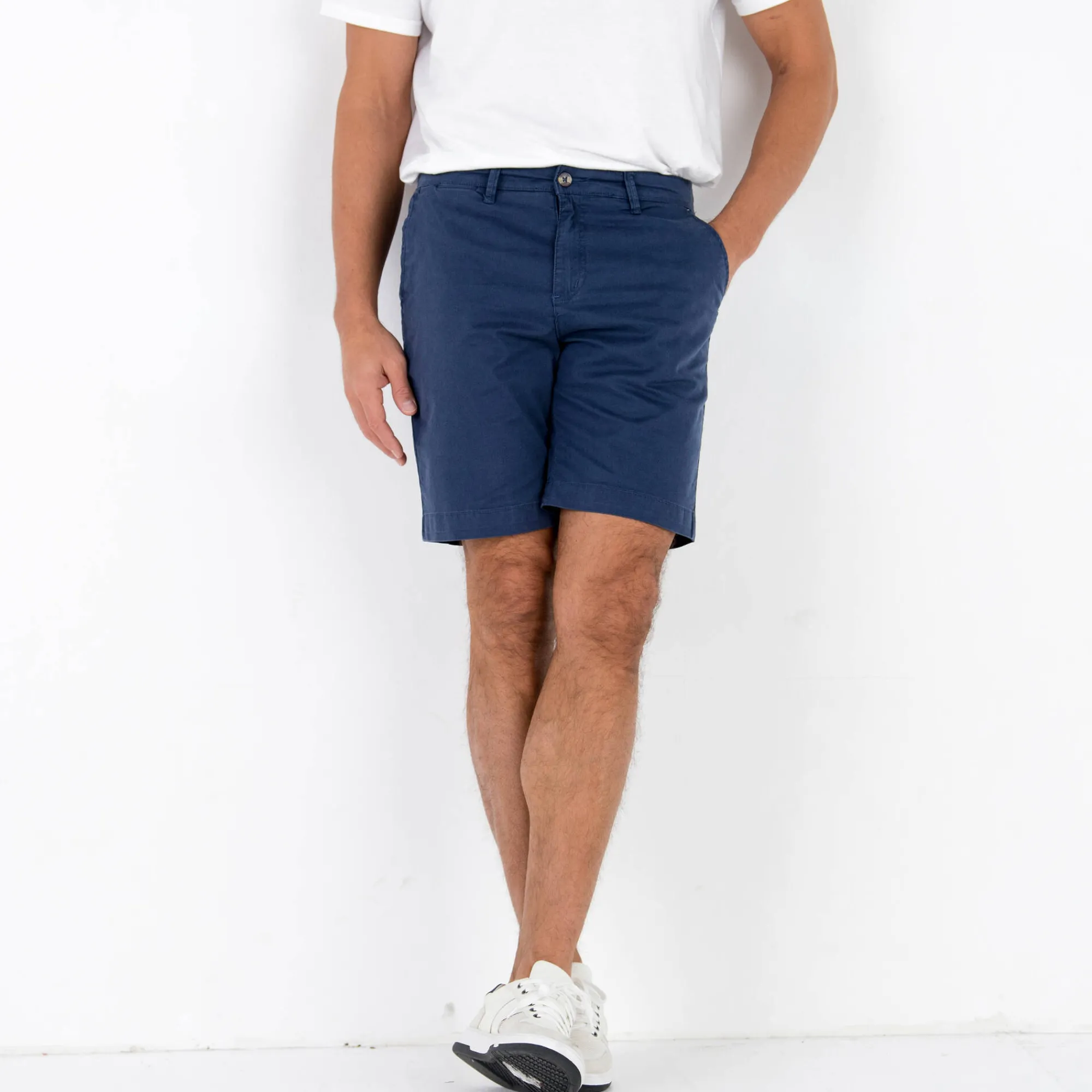 Short En Bermuda<Blancheporte Bermuda chino uni toile sergé stretch morphologie classique marine