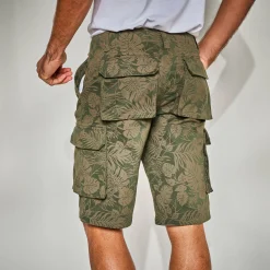 Short En Bermuda<Blancheporte Bermuda in canvas met bladerenprint donkerkaki