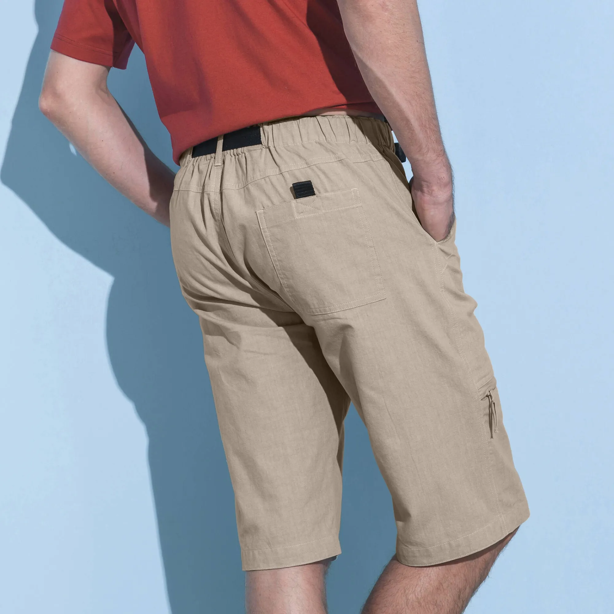 Short En Bermuda<Blancheporte Bermuda met 3/4-elastische tailleband + bijpassende ceintuur zandkleur
