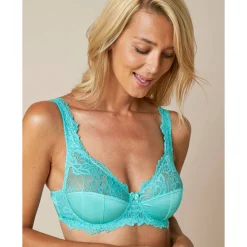 Beha<Confidence Lingerie Beugelbeha in kant Cerignola - set van 2 aqua + framboos