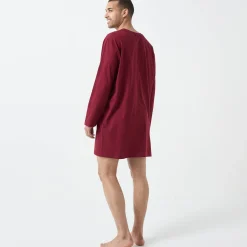 Pyjama En Kamerjas<Blancheporte Bigshirt met "Râler c'est mon super pouvoir" print bordeaux