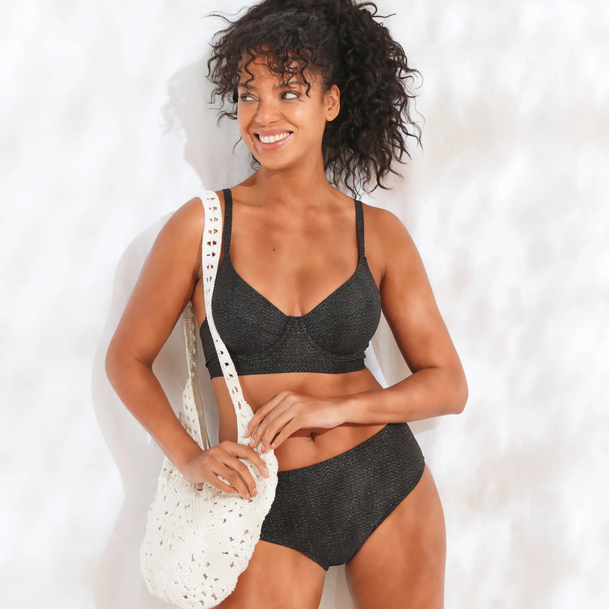 Badmode|Badmode<Blancheporte Bikinibeha in korfmodel, Calayo, met beugels zwart