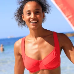 Badmode|Badmode<Blancheporte Bikinibeha met beugels Solaro - balconnetmodel grenadine