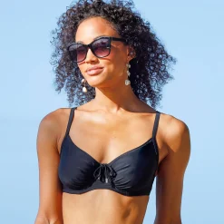 Badmode|Badmode<Blancheporte Bikinibeha met beugels, Solaro - korfmodel zwart