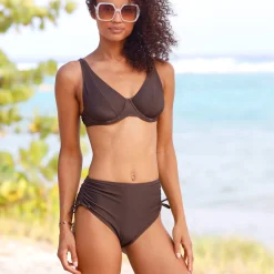 Badmode|Badmode<Blancheporte Bikinibeha Solaro in foulardmodel - met beugels chocolade