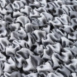Stoelhoes<Blancheporte Bi-rekbare, grafische stoelhoes in gewafelde microvezel grijs