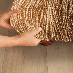 Zitbankhoes<Blancheporte Bi-rekbare hoes in microvezel met golvenmotief, voor fauteuil en zitbank chocolade
