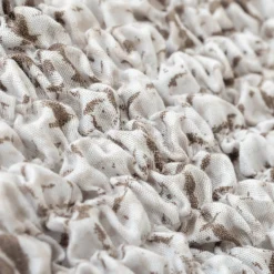 Zitbankhoes<Blancheporte Bi-rekbare hoes in microvezel, effen faux-uni effect voor fauteuil en zitbank beige