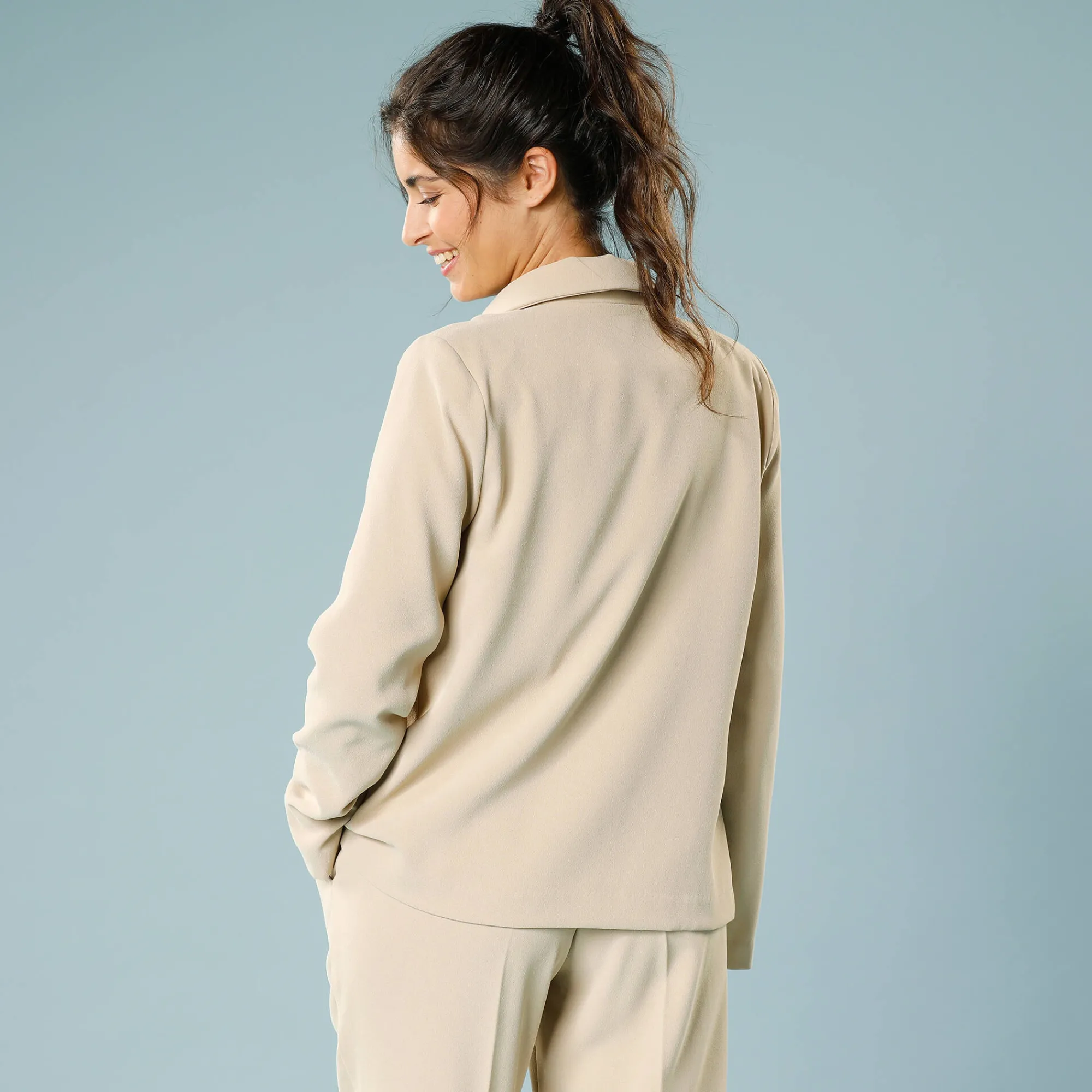 Jas En Mantel<Blancheporte Blazerjasje, speciaal voor kleine lengtes zandkleur