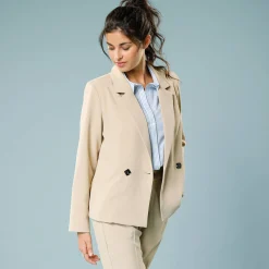 Jas En Mantel<Blancheporte Blazerjasje, speciaal voor kleine lengtes zandkleur