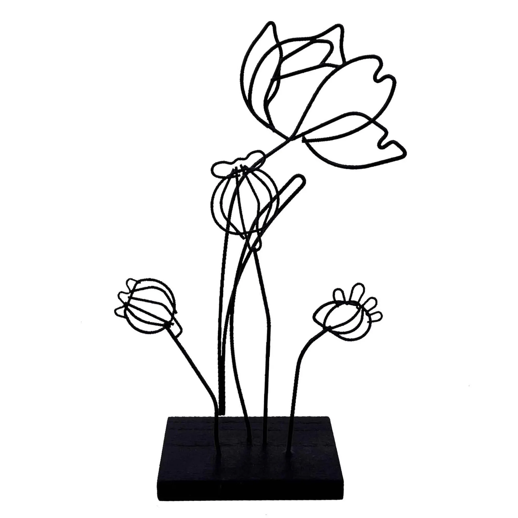 Decoratieartikel<Blancheporte Bloemen decoratie in metaaldraad, groot model zwart