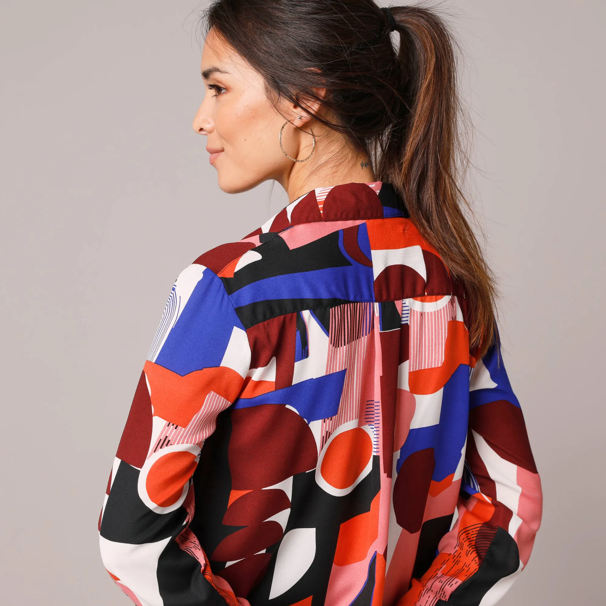 Bloes En Tuniek<Blancheporte Bloes in crêpe met grafische print veelkleurig