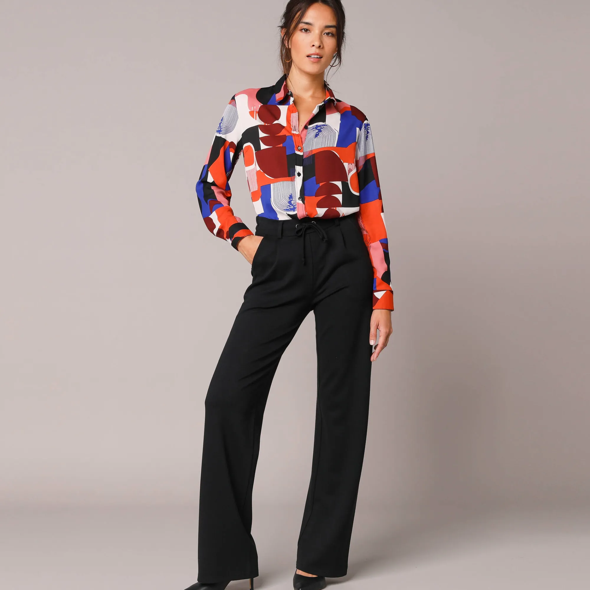 Bloes En Tuniek<Blancheporte Bloes in crêpe met grafische print veelkleurig