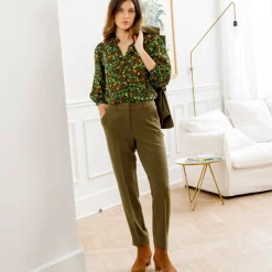 Bloes En Tuniek<Blancheporte Bloes met bloemenprint kaki / groen