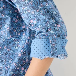 Bloes En Tuniek<Blancheporte Bloes met bloemenprint blauw / roze