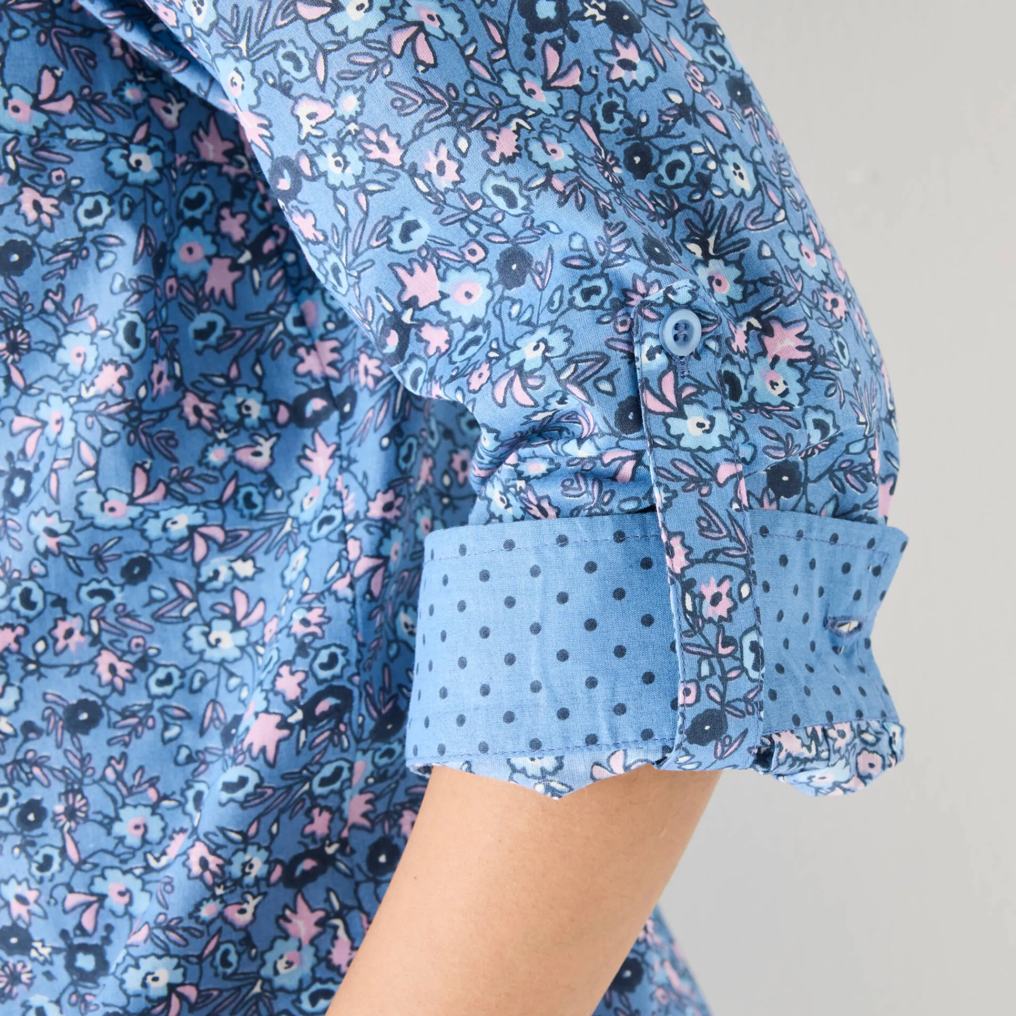 Bloes En Tuniek<Blancheporte Bloes met bloemenprint blauw / roze
