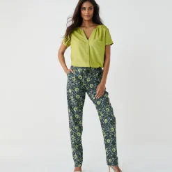 Bloes En Tuniek<Blancheporte Bloes met knoopsluiting in effen viscose, korte mouwen mosgroen